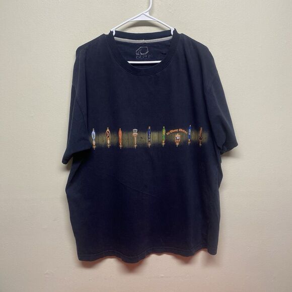 Newport Blue Heavy Cotton Dark Blue XL Shirt Beer Taps Stripe Adult Humor - Picture 1 of 9